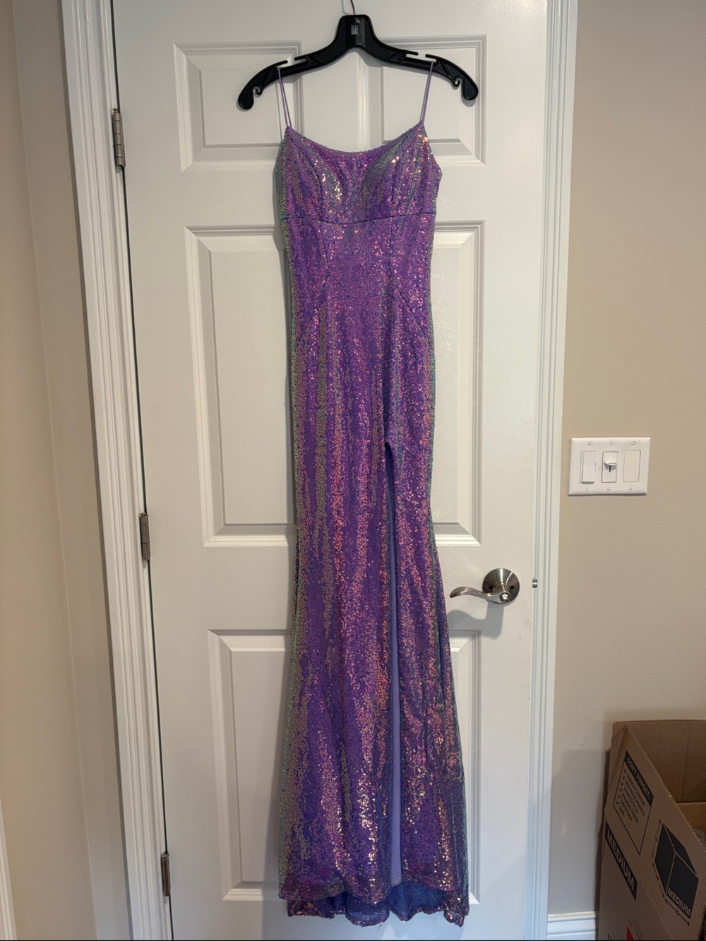 Sparkling Purple Sequin Dress